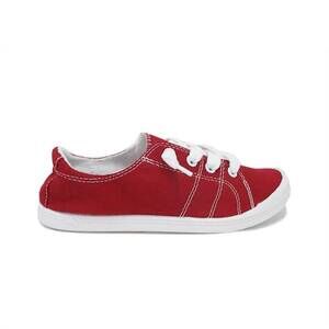 NEW JELLYPOP women's dallas canvas sneakers in red